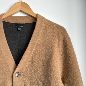 Club Monaco Textured Wool Cardigan in Tan - Medium